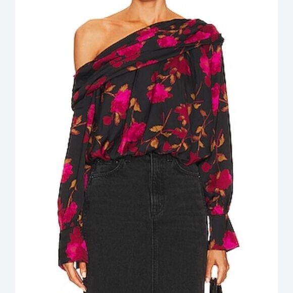 NWT Free People Potter Floral Printed Off-Shoulder Top size Medium - Picture 3 of 9